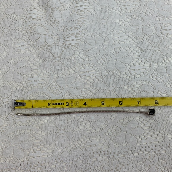 Sim Stars Sterling Silver snake charm Bracelet Hook closure 7-8” New. NWOT - Picture 9 of 10